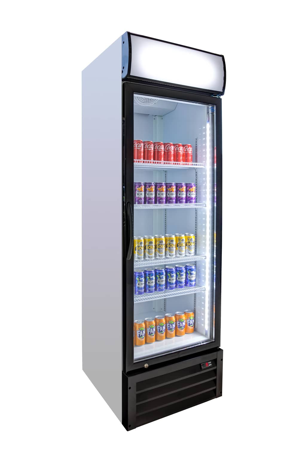 commercial single glass door fridge
