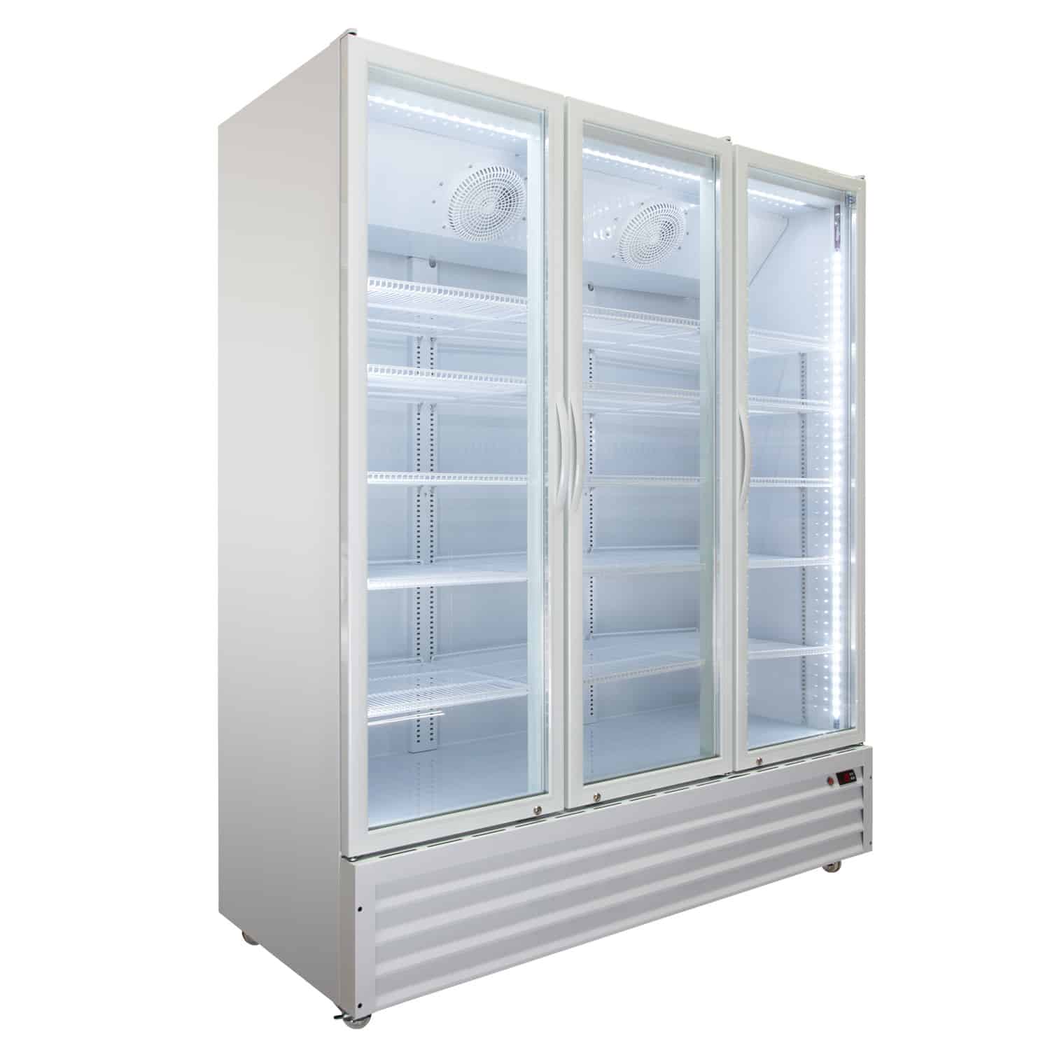 Norsk 3 Door Display Fridge White Without Lightbox