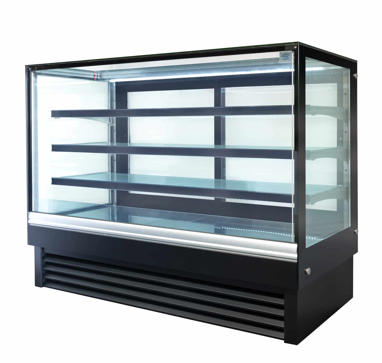 Norsk cake display fridge, 1800mm wide, angle view