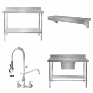 Sinks, Benches, Shelves & Taps